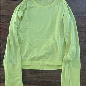 Lululemon athletica yellow Long Sleeve Swiftly Tech